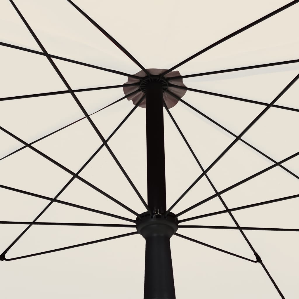 vidaXL Umbrelă de grădină cu stâlp, nisipiu, 200x130 cm
