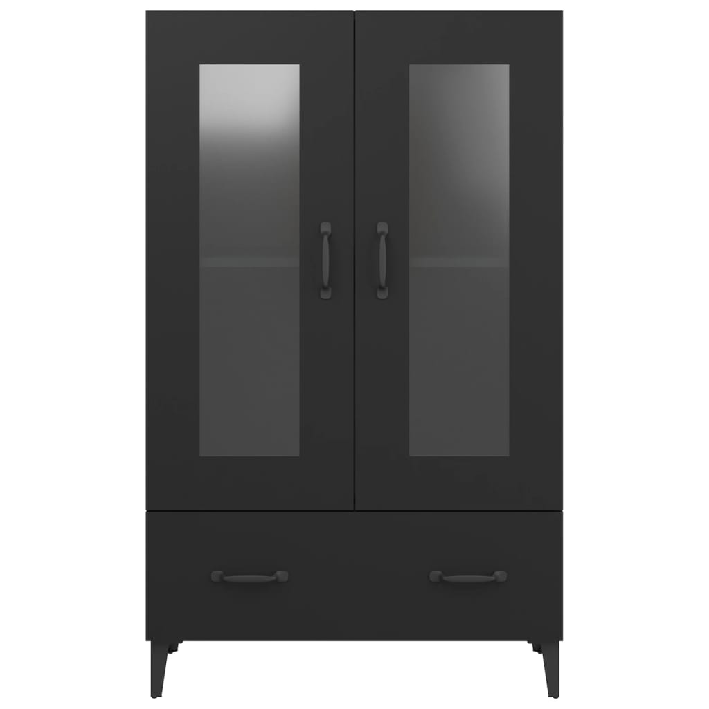 vidaXL Dulap înalt, negru, 70x31x115 cm, lemn compozit