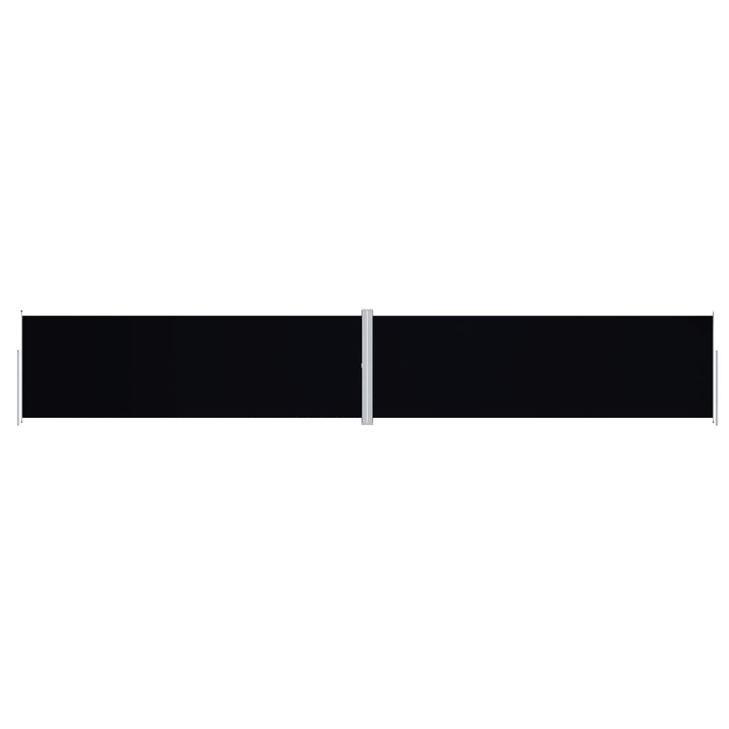 vidaXL Copertină laterală retractabilă, negru, 200x1200 cm