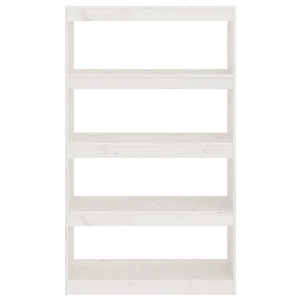 vidaXL Bibliotecă/Separator cameră alb, 80x30x135,5 cm, lemn masiv pin