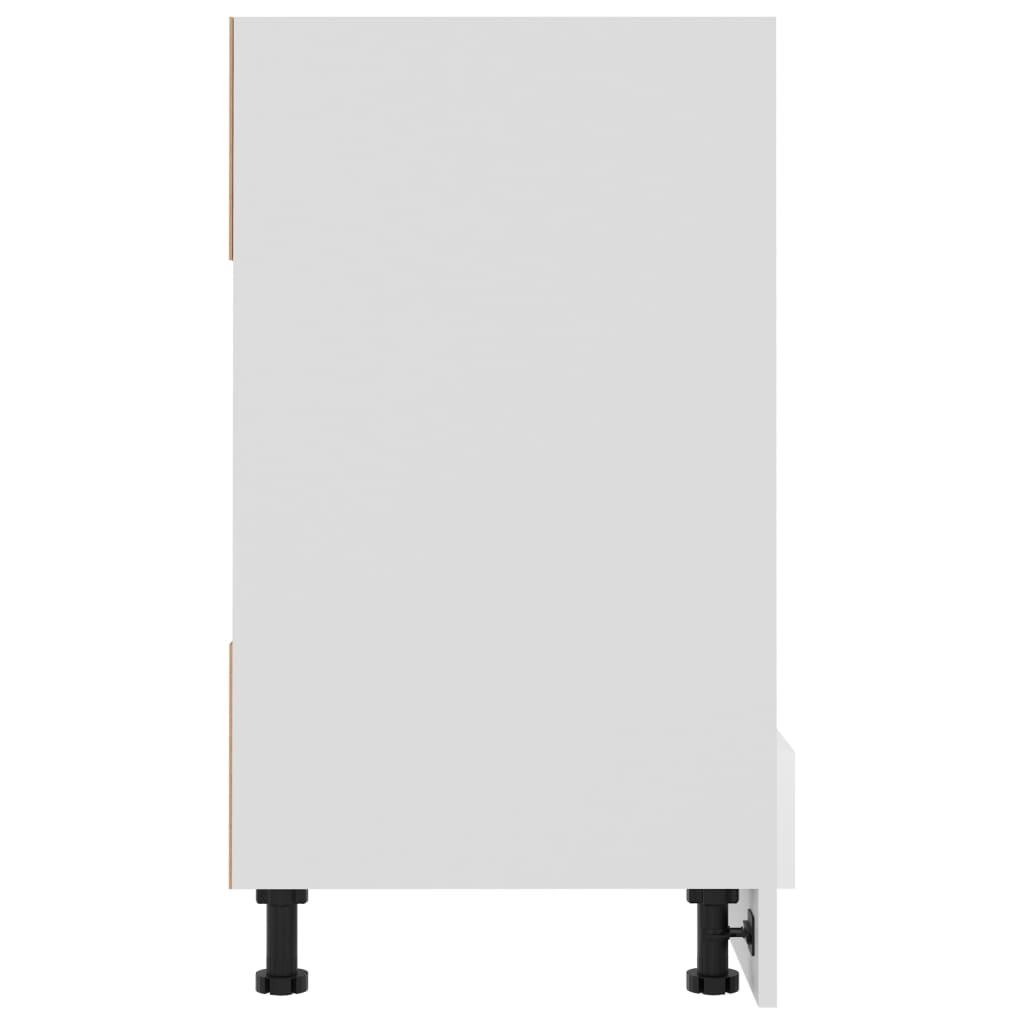 vidaXL Dulap pentru cuptor, alb extralucios, 60 x 46 x 81,5 cm, PAL