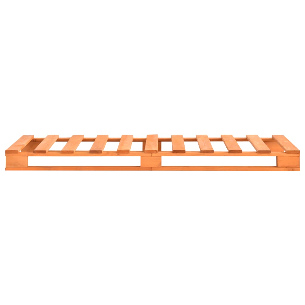 vidaXL Cadru de pat din paleți, maro, 90x200 cm, lemn masiv de pin