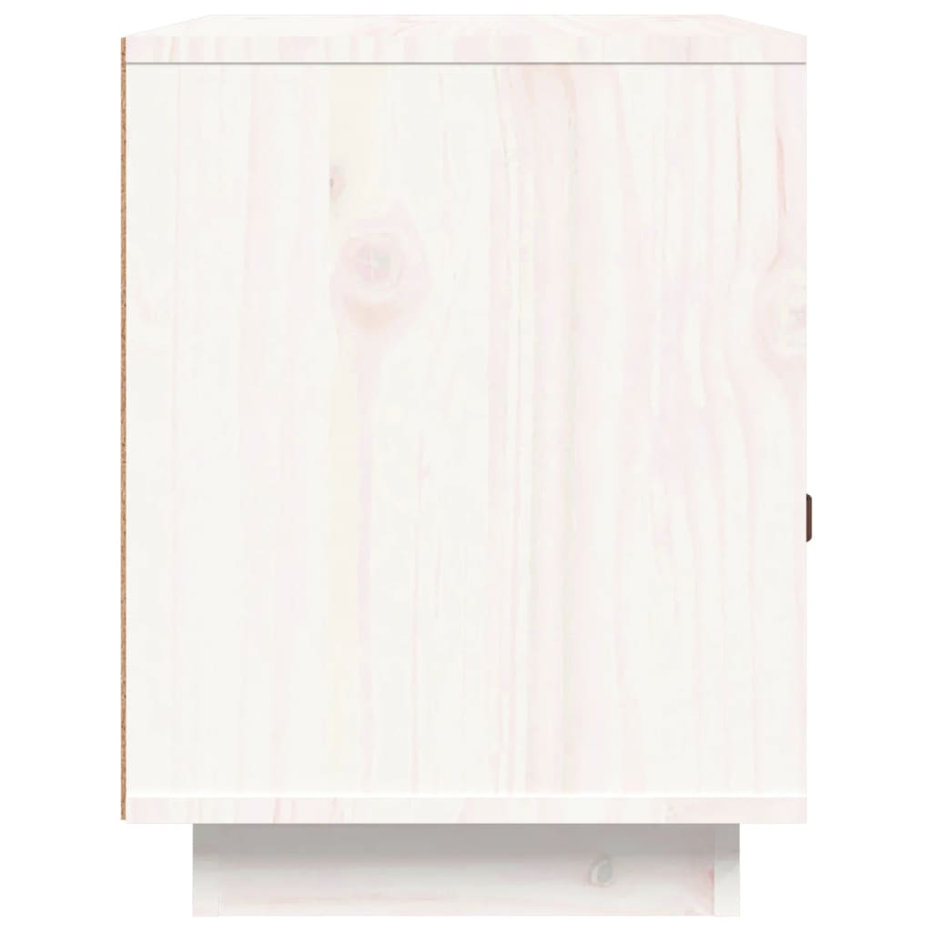vidaXL Noptiere, 2 buc., alb, 40x34x45 cm, lemn masiv de pin