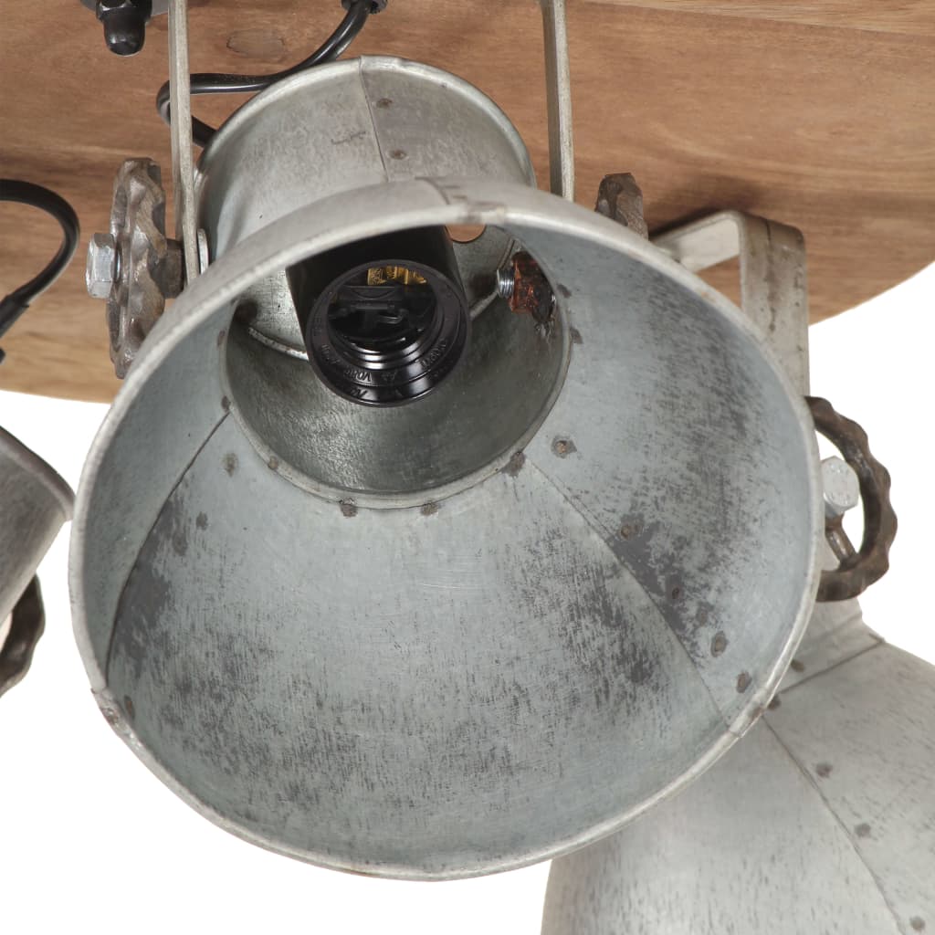 vidaXL Lampă de tavan industrială, argintiu, 25 W, 42 x 27 cm, E27