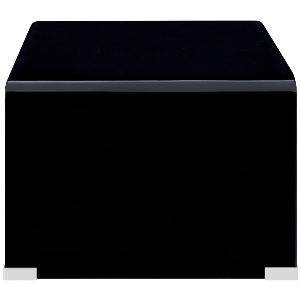 vidaXL Măsuță de cafea, negru, 98x45x31 cm, sticlă securizată