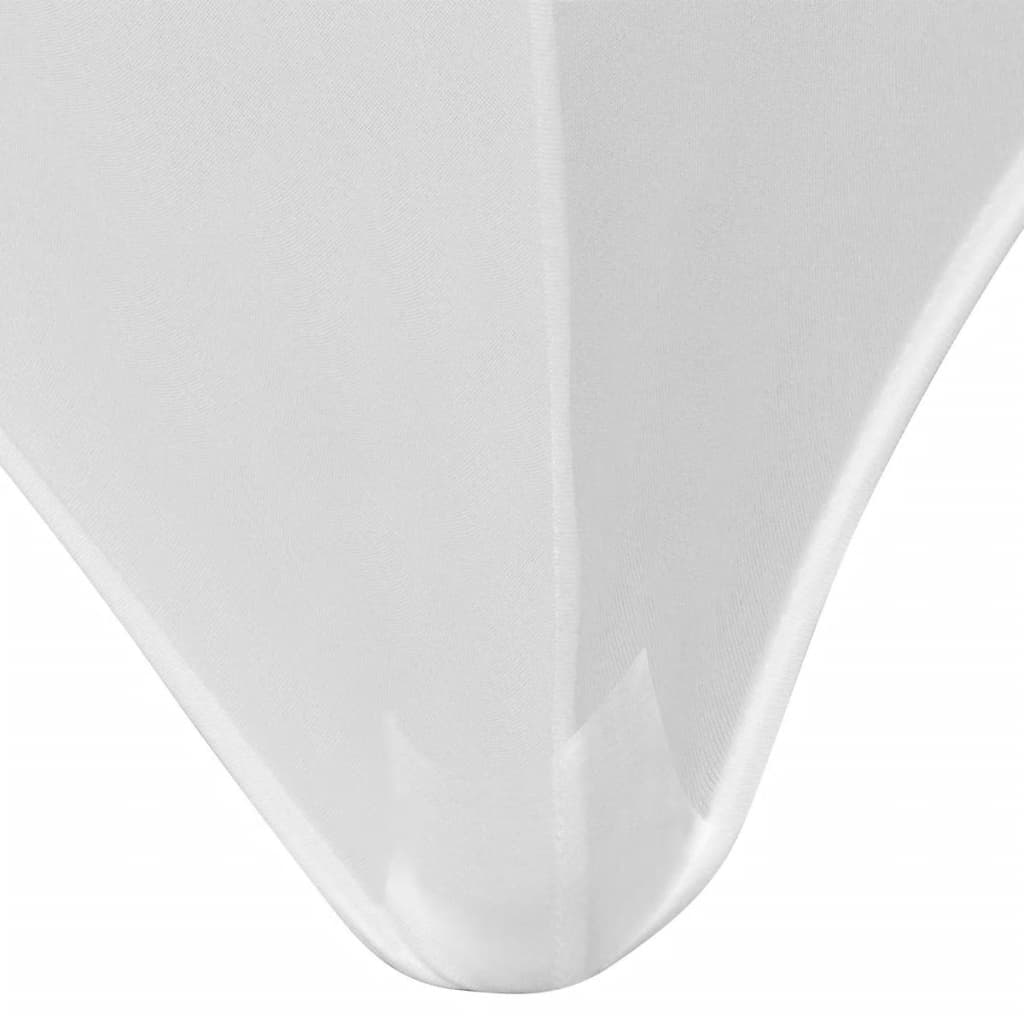vidaXL Huse elastice pentru masă, 120 x 60,5 x 74 cm , alb, 2 buc.