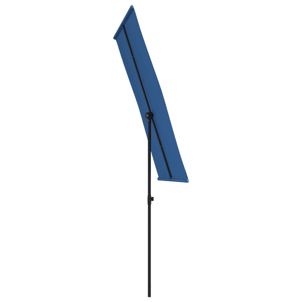 vidaXL Umbrelă soare exterior stâlp aluminiu albastru azur 180x110cm