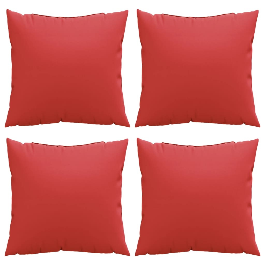 vidaXL Perne decorative, 4 buc., roșu, 60x60 cm, material textil