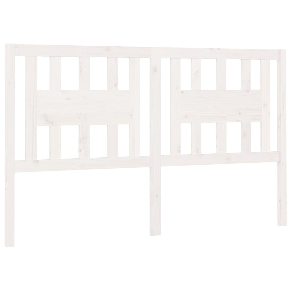 vidaXL Tăblie de pat, alb, 166x4x100 cm, lemn masiv de pin