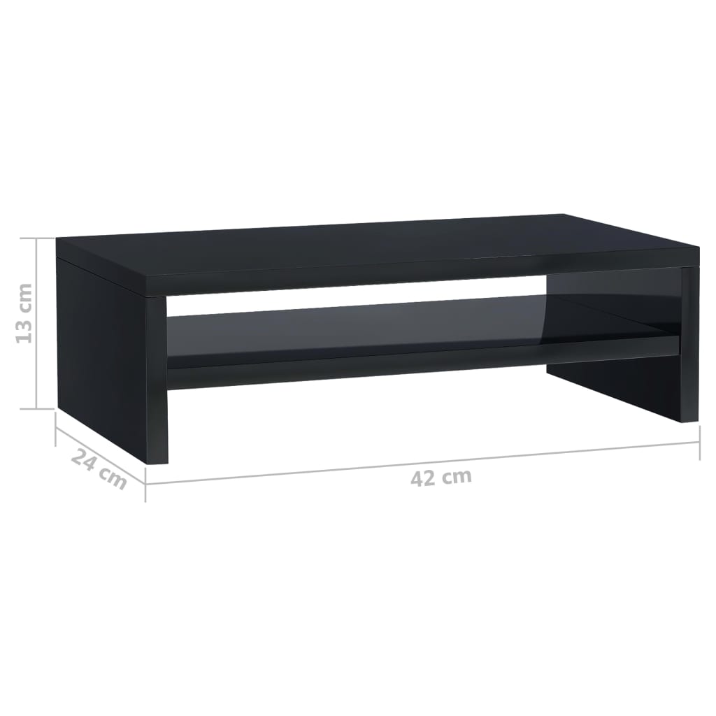 vidaXL Suport monitor, negru extralucios, 42 x 24 x 13 cm, PAL