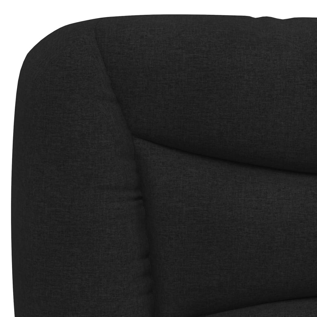 vidaXL Cadru de pat cu tăblie, negru, 200x200 cm, textil