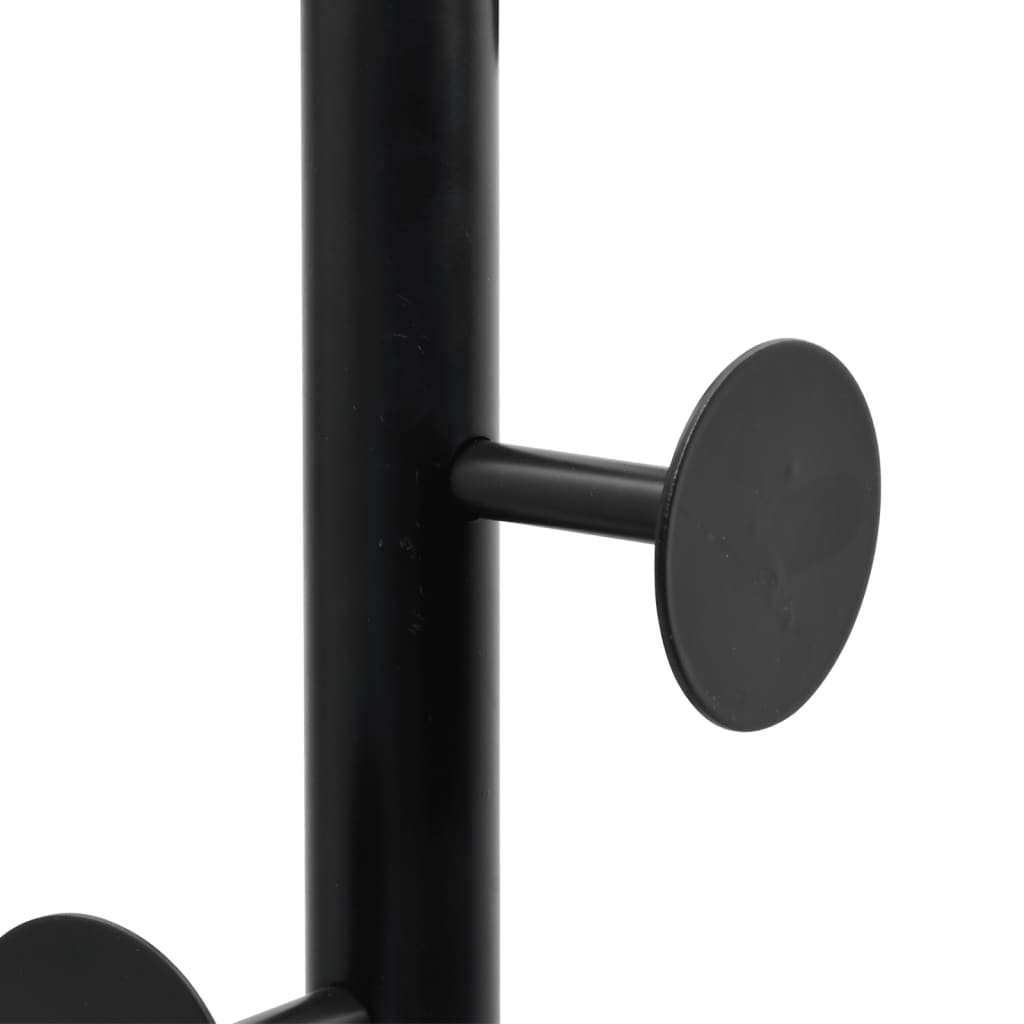 vidaXL Cuier de haine, negru, 176 cm, fier vopsit electrostatic