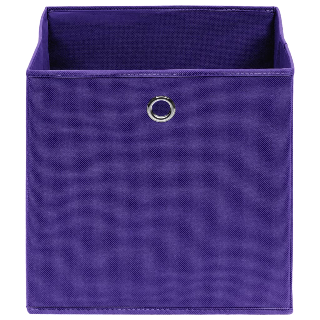 vidaXL Cutii de depozitare, 4 buc., violet, 32x32x32 cm, textil