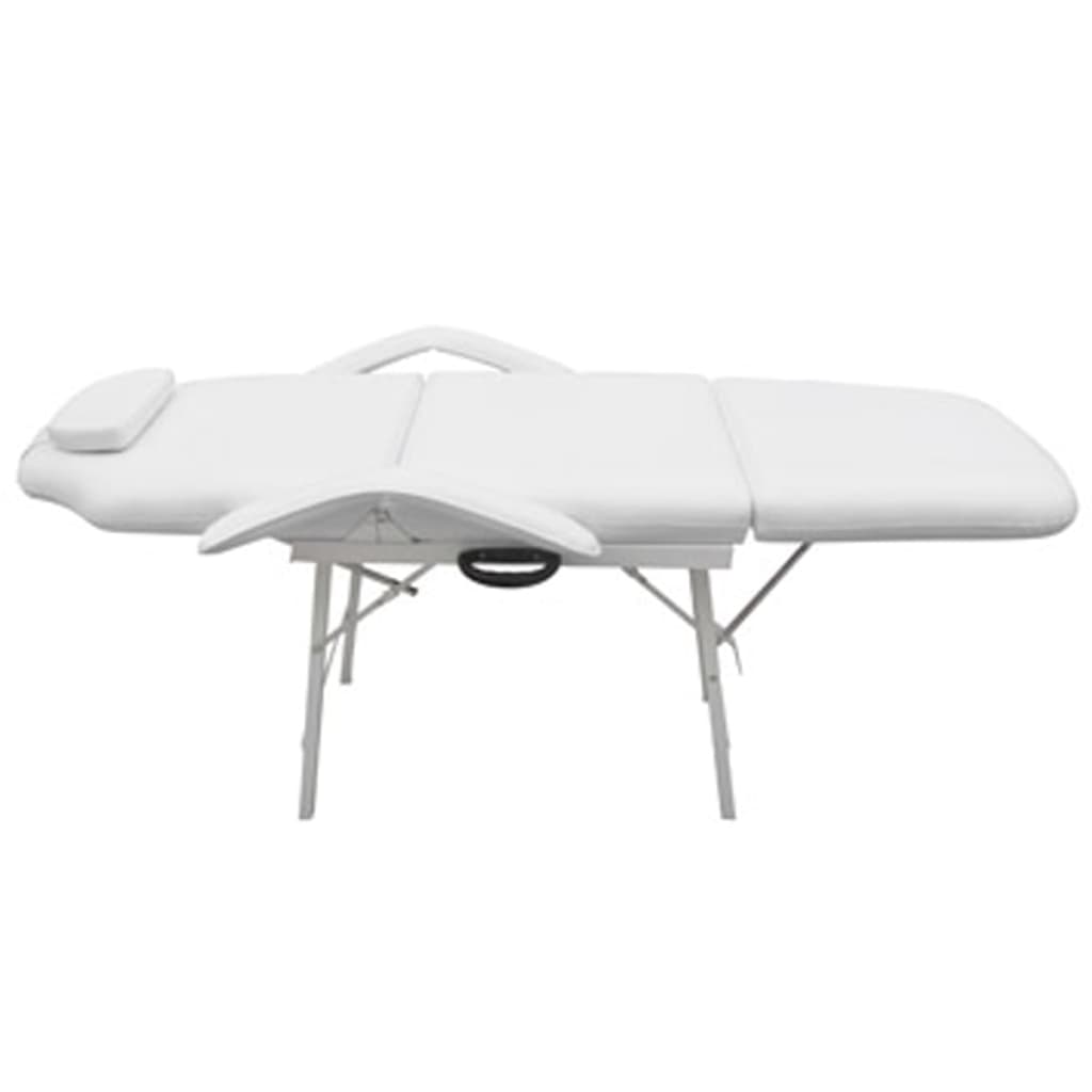 110041 vidaXL Portable Facial Treatment Chair Faux Leather 185x78x76 cm White
