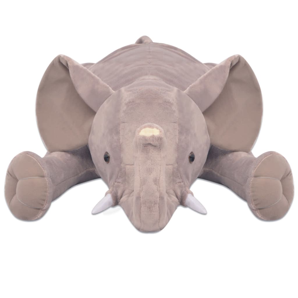 vidaXL Elefant de pluș de jucărie XXL, 120 cm