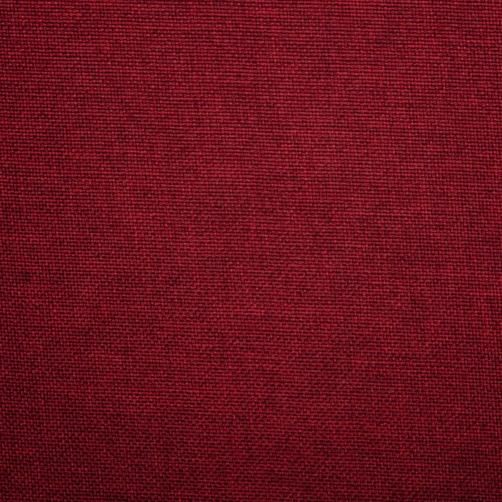 vidaXL Scaun de bucătărie pivotant, roșu vin, material textil
