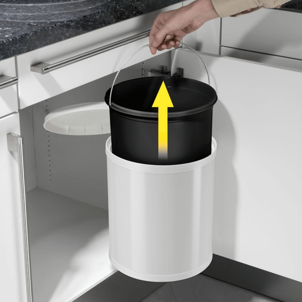 Hailo Coș de gunoi pentru dulap Compact-Box M, alb, 15 L 3555-101