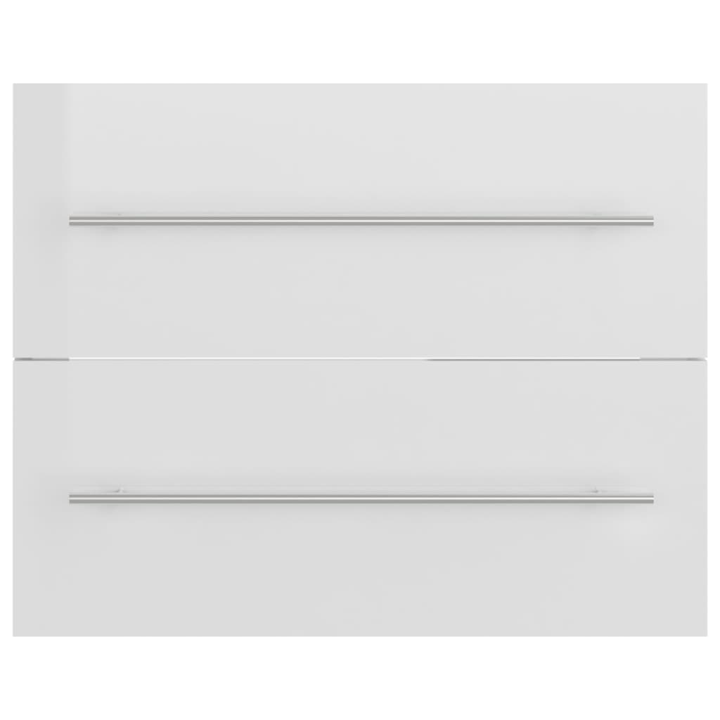 vidaXL Dulap de chiuvetă, alb extralucios, 60x38,5x48 cm, PAL