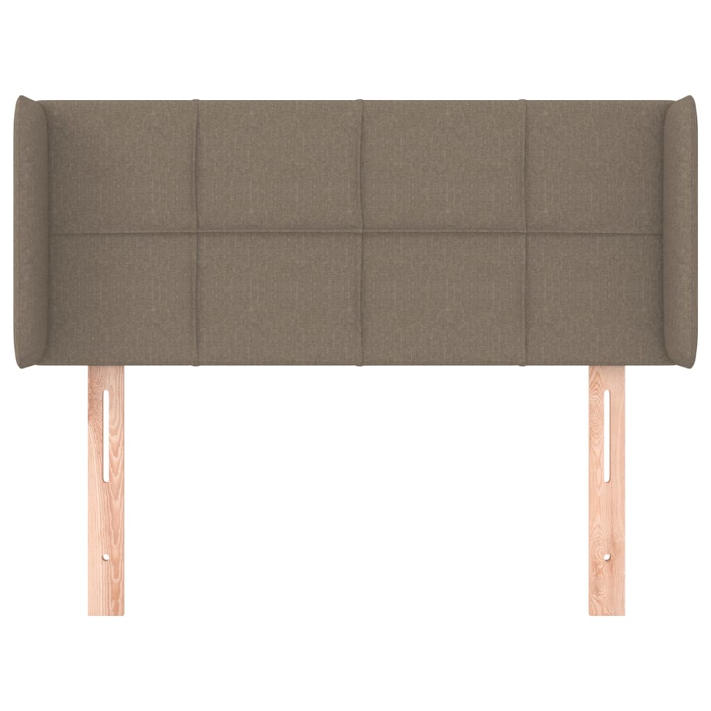vidaXL Tăblie de pat cu aripioare gri taupe 83x16x78/88 cm textil