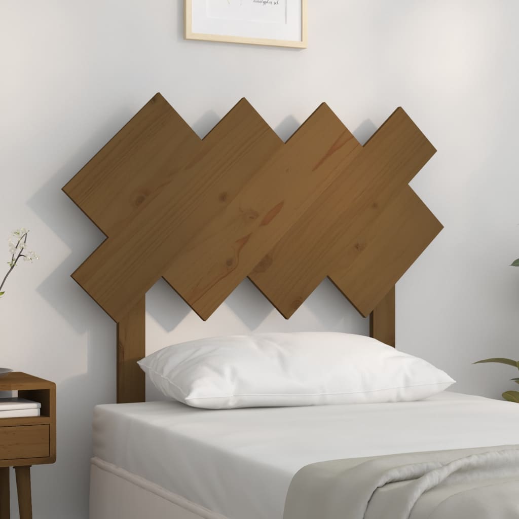vidaXL Tăblie de pat, maro miere, 92x3x81 cm, lemn masiv de pin