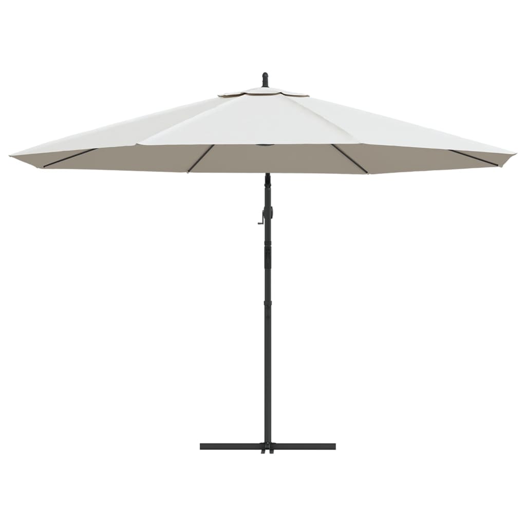 vidaXL Umbrelă de soare suspendată, 3,5 m, alb nisipiu