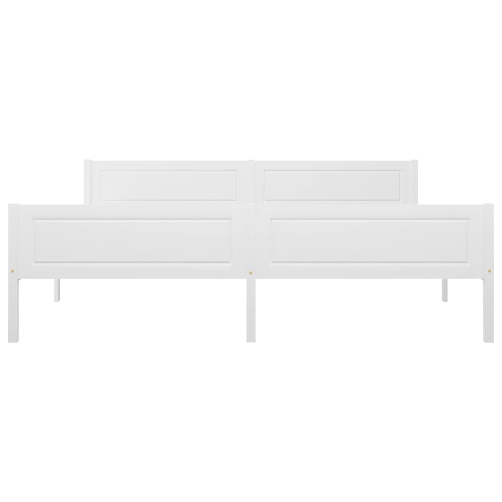vidaXL Cadru de pat, alb, 180x200 cm, lemn masiv de pin
