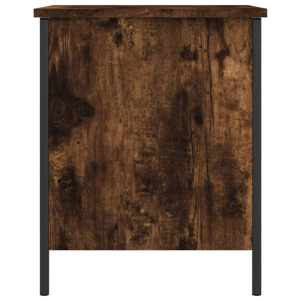 vidaXL Bancă depozitare, stejar fumuriu, 40x42,5x50 cm, lemn prelucrat