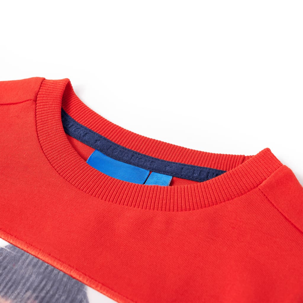 Tricou pentru copii cu mâneci lungi, roșu, 92