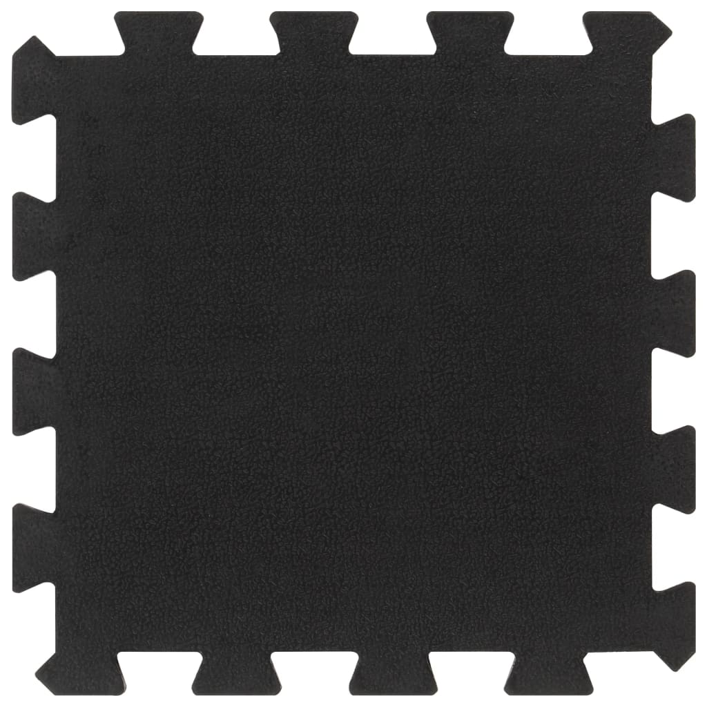 vidaXL Plăci de podea din cauciuc, 16 buc., negru, 16 mm, 30x30 cm