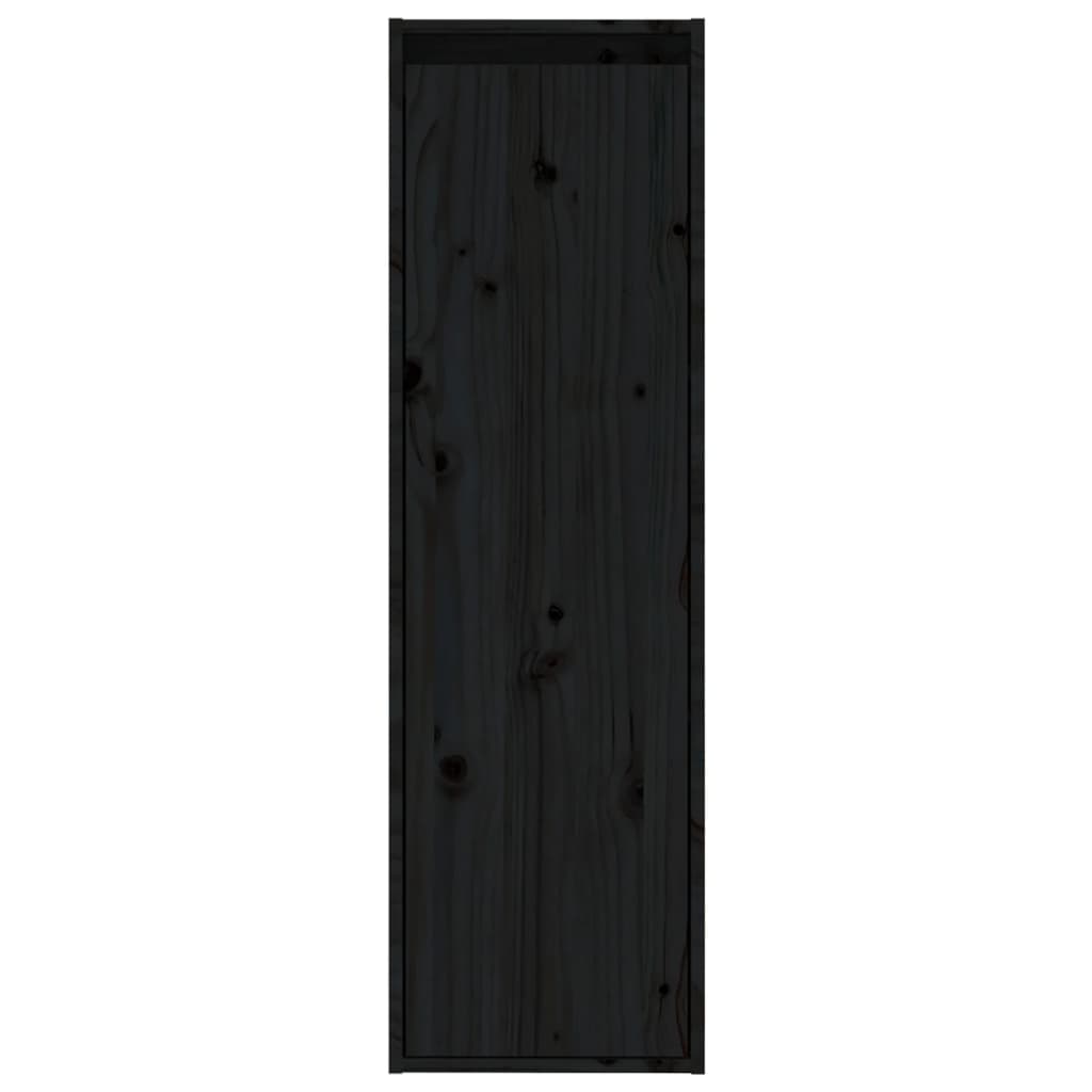vidaXL Dulap de perete, negru, 30x30x100 cm, lemn masiv de pin