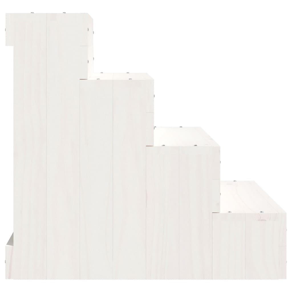 vidaXL Scară animale de companie, alb, 40x49x47 cm, lemn masiv pin