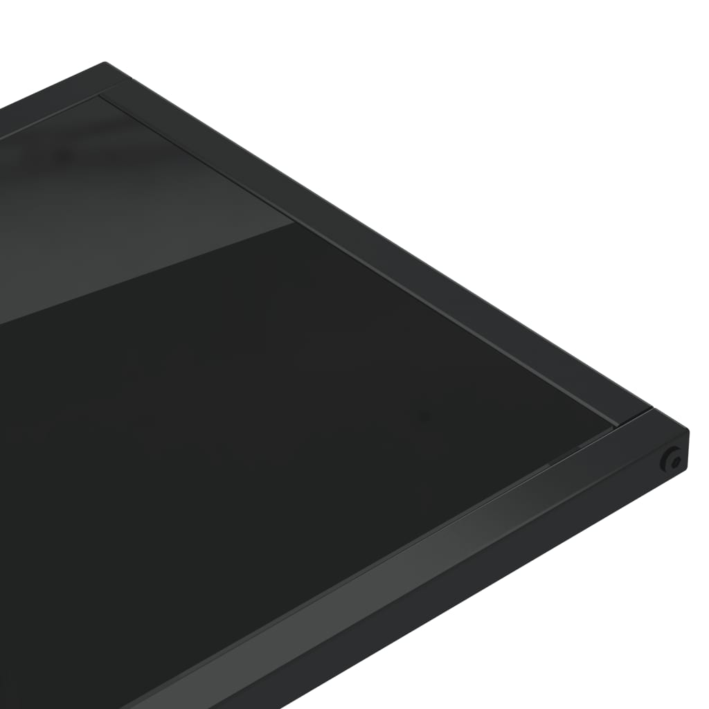vidaXL Masă laterală de calculator negru 50x35x65 cm sticlă securizată
