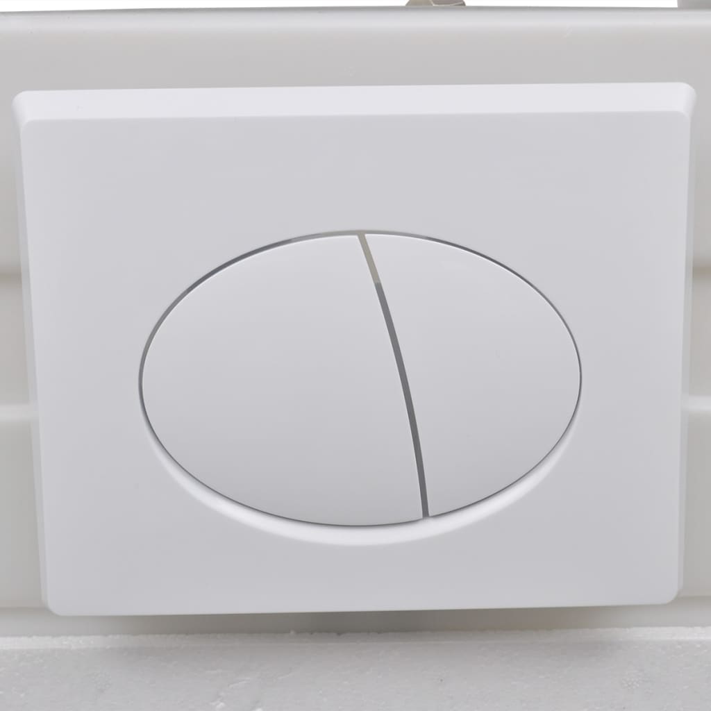 vidaXL Toaletă suspendată cu rezervor WC ascuns, alb, ceramică