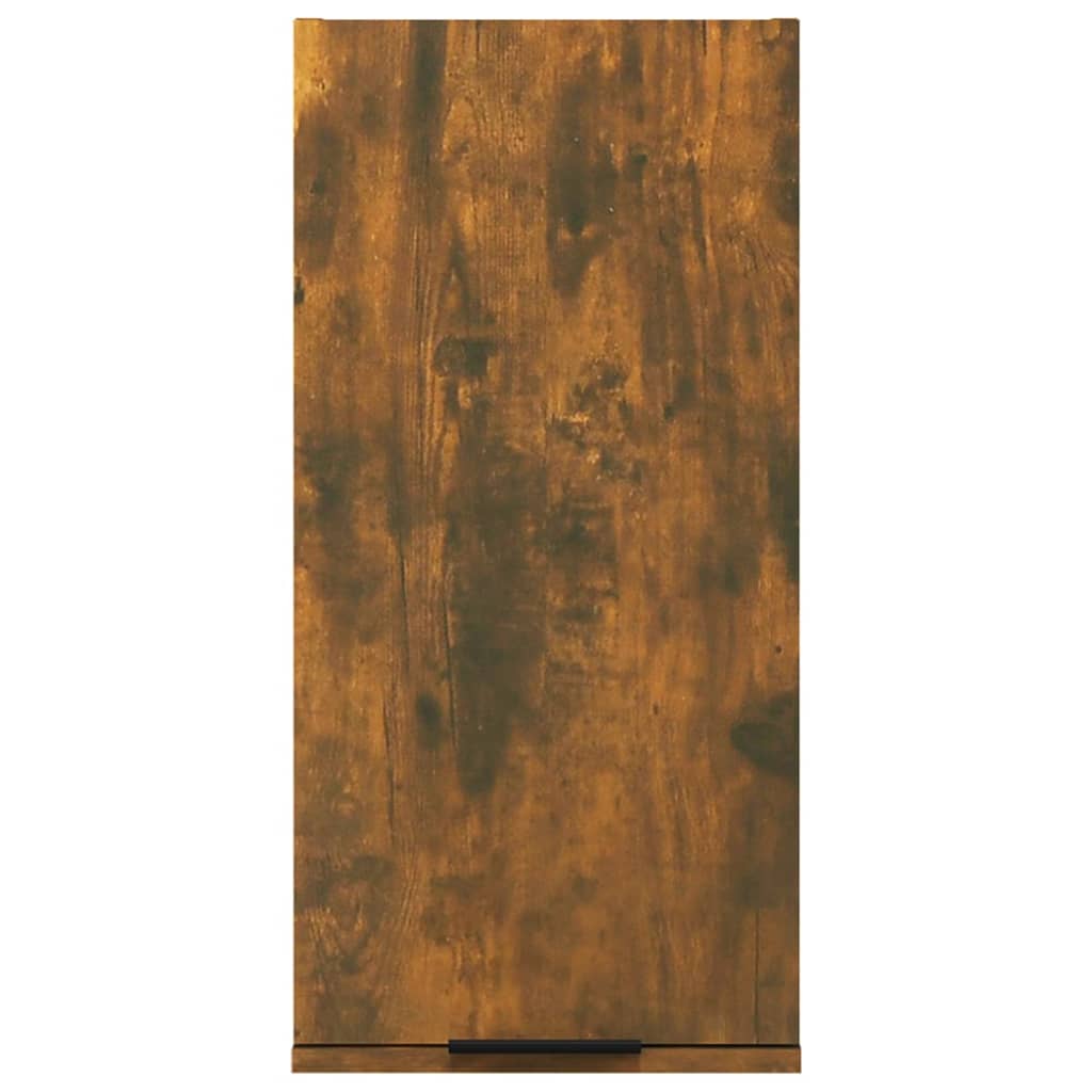 vidaXL Dulap de baie montat pe perete, stejar fumuriu, 32x20x67 cm