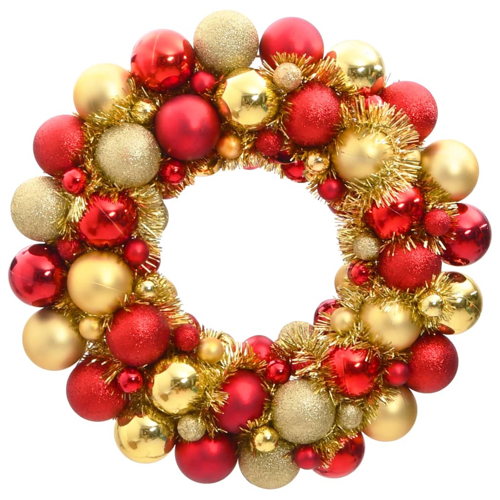 vidaXL Coroană de Crăciun, roși și auriu, 45 cm, polistiren