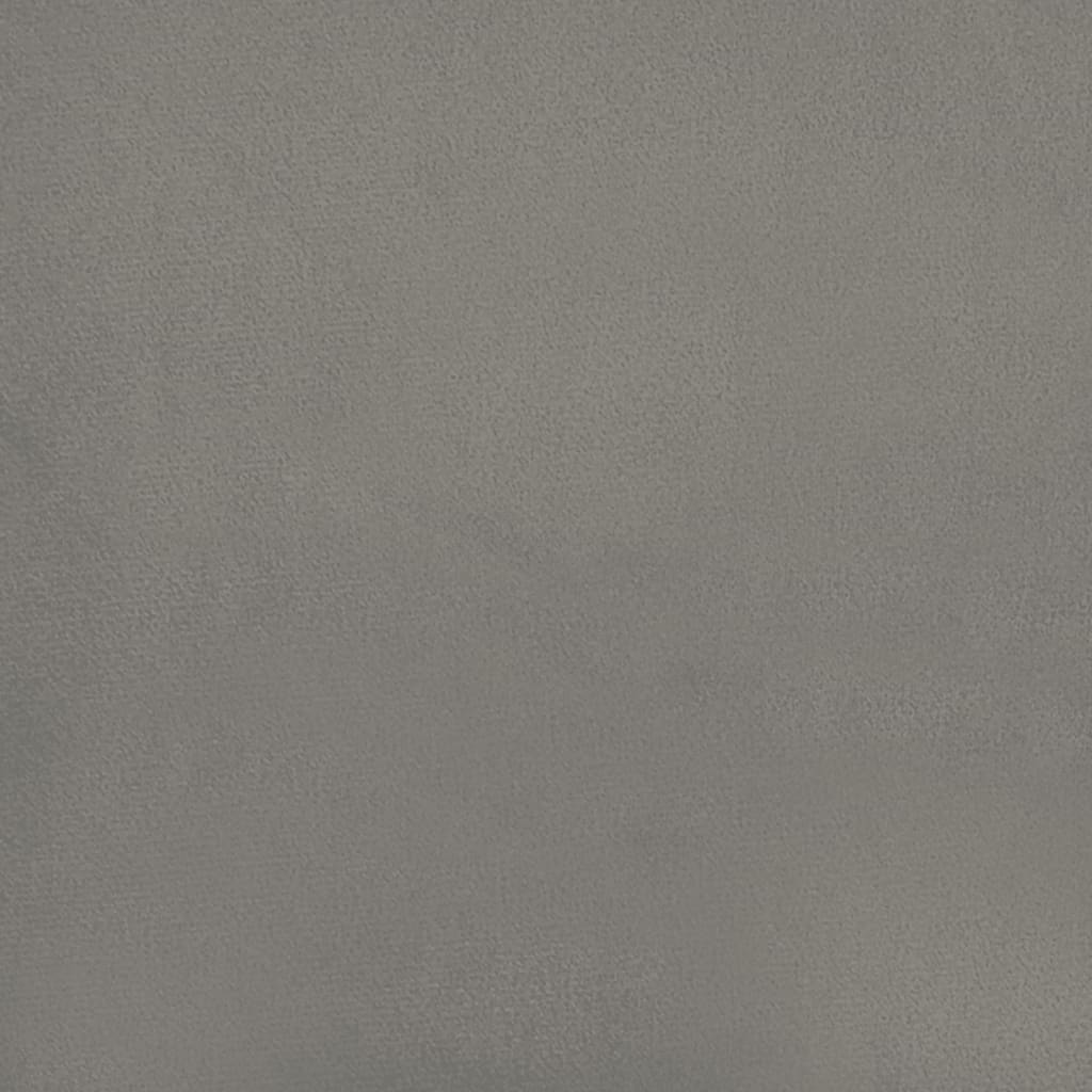 vidaXL Cadru de pat, gri deschis, 90x200 cm, catifea
