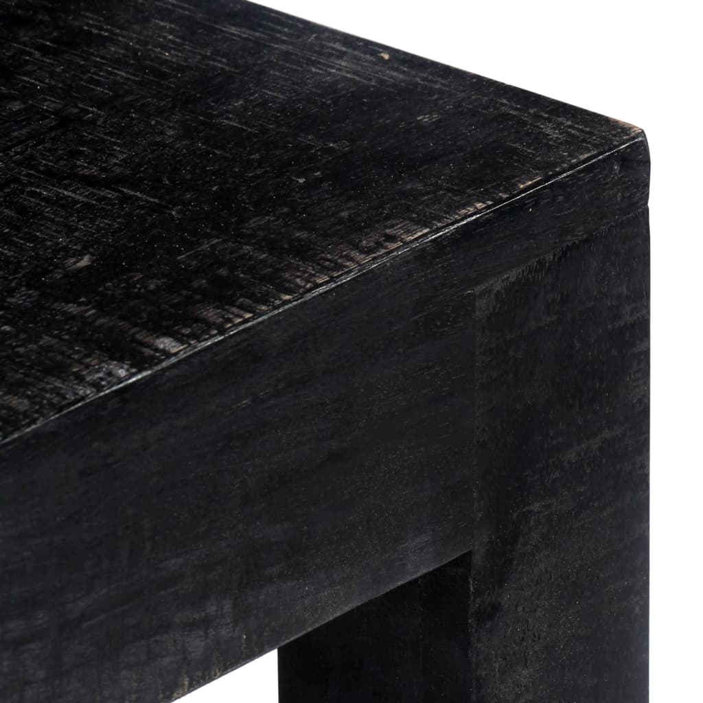 vidaXL Masă consolă, negru, 118 x 30 x 76 cm, lemn masiv de mango