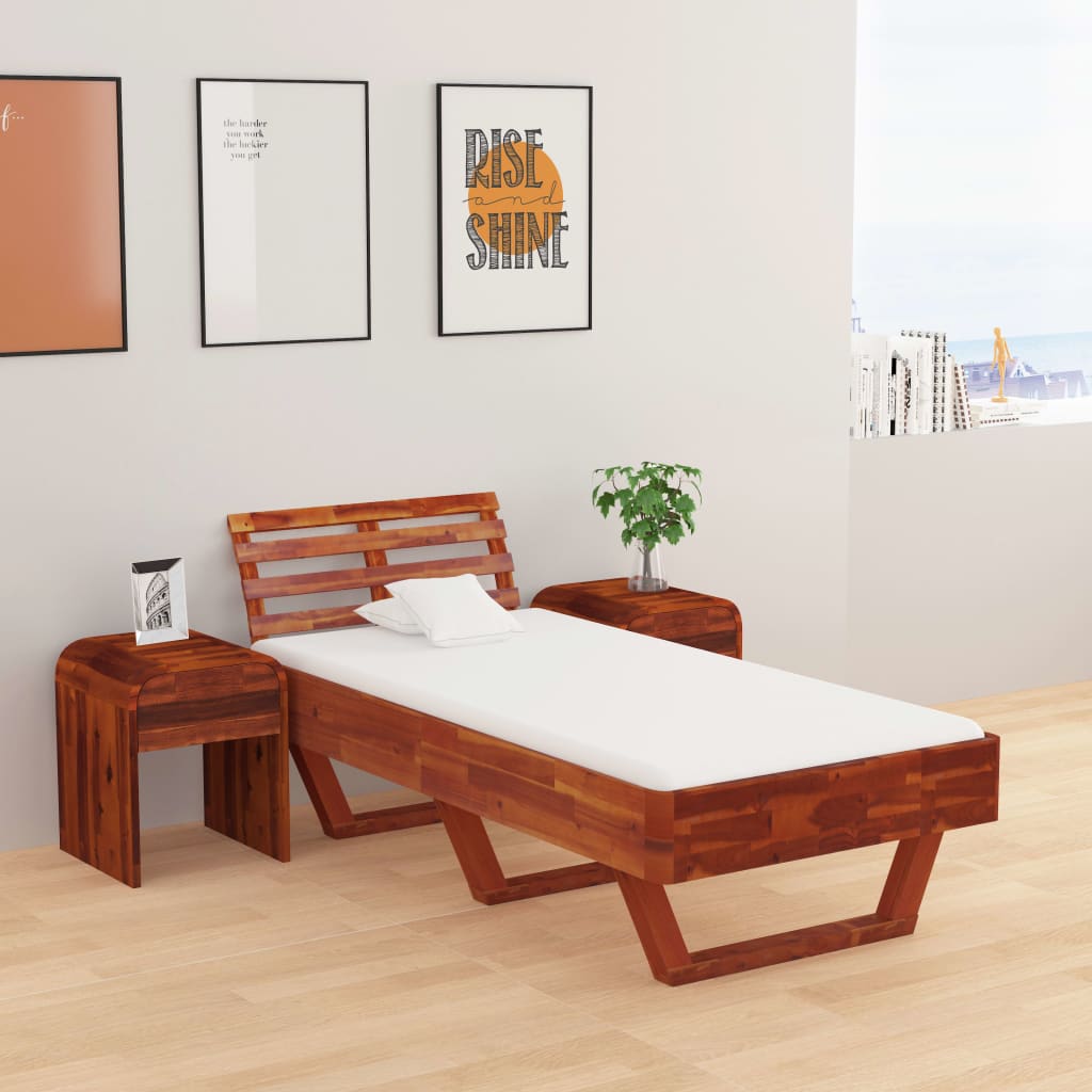 vidaXL Cadru de pat, 100x200 cm, lemn masiv de acacia