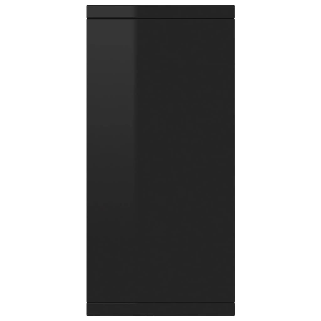 vidaXL Servantă, negru extralucios, 88 x 30 x 65 cm, PAL