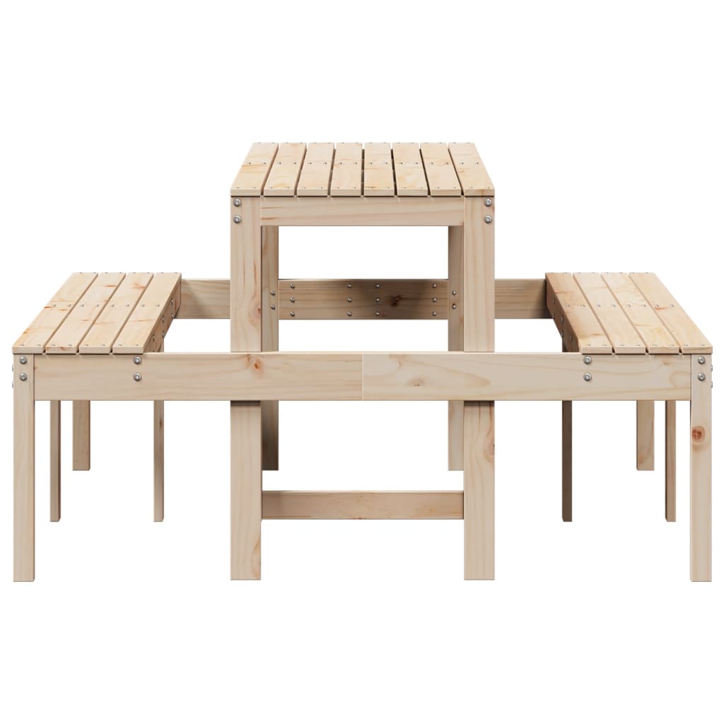 vidaXL Masă de picnic, 160x134x75 cm, lemn masiv de pin