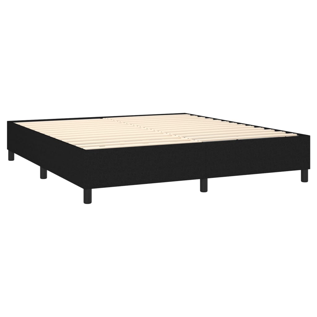 vidaXL Cadru de pat, negru, 180 x 200 cm, material textil