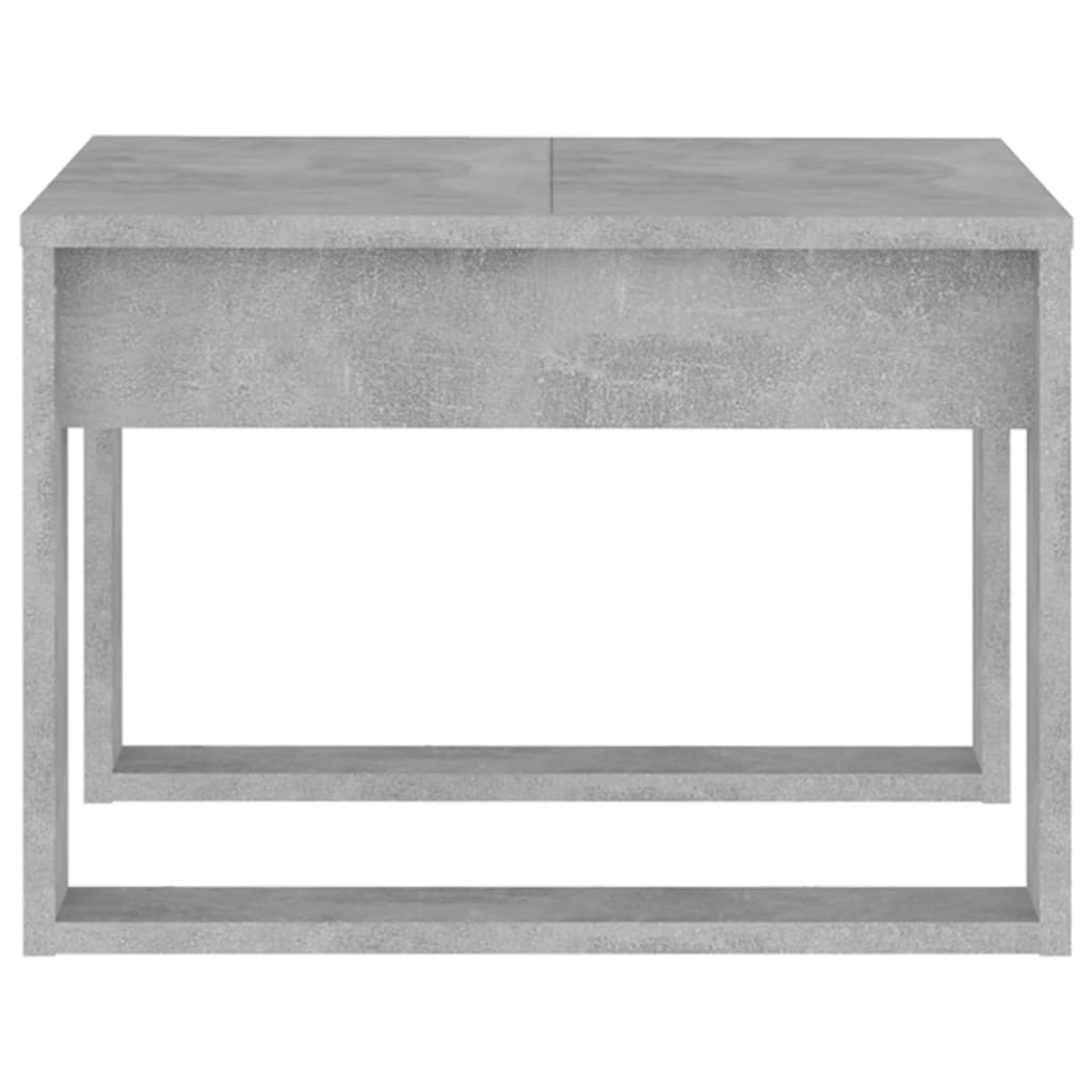vidaXL Masă laterală, gri beton, 50x50x35 cm, PAL