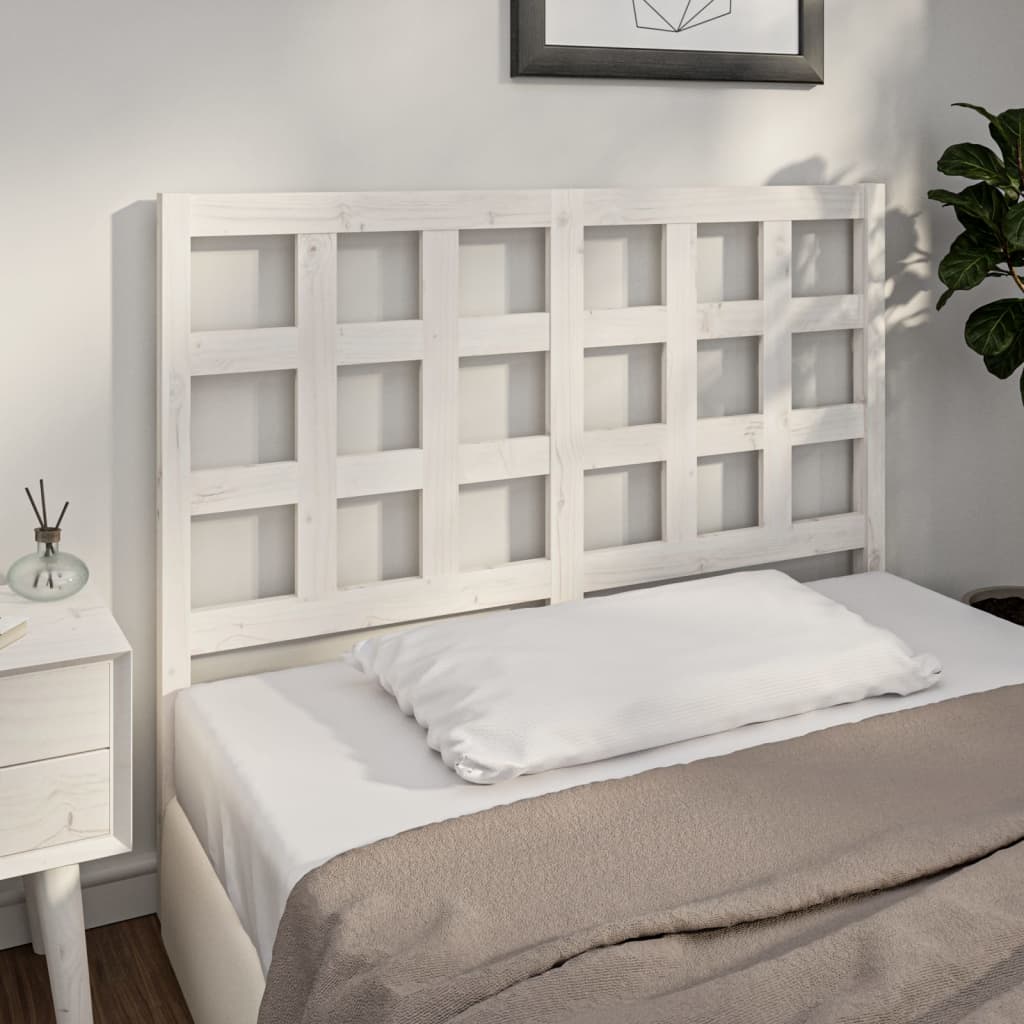 vidaXL Tăblie de pat, alb, 140,5x4x100 cm, lemn masiv de pin
