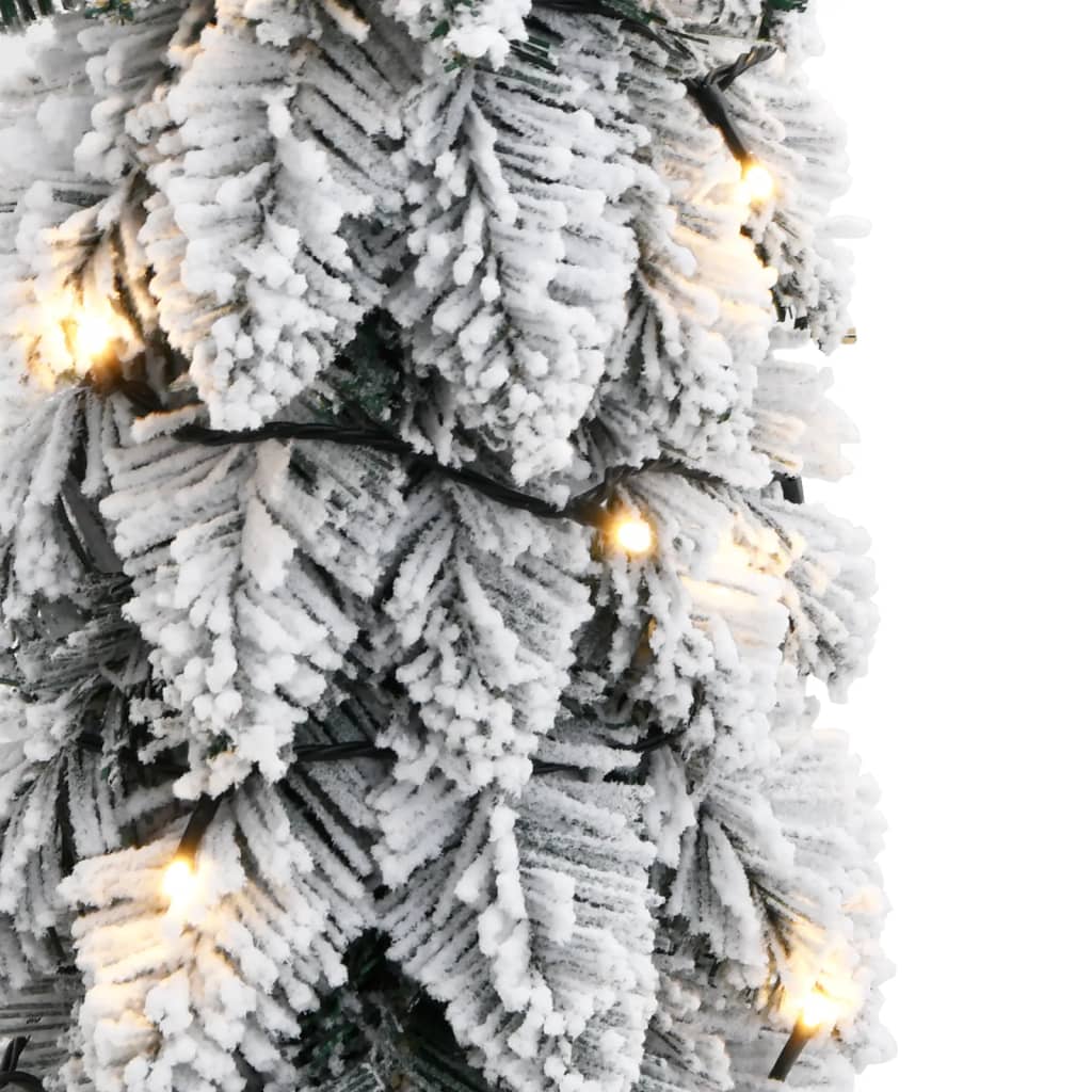 vidaXL Brad de Crăciun artificial pre-iluminat 30 LED-uri/zăpadă 60 cm