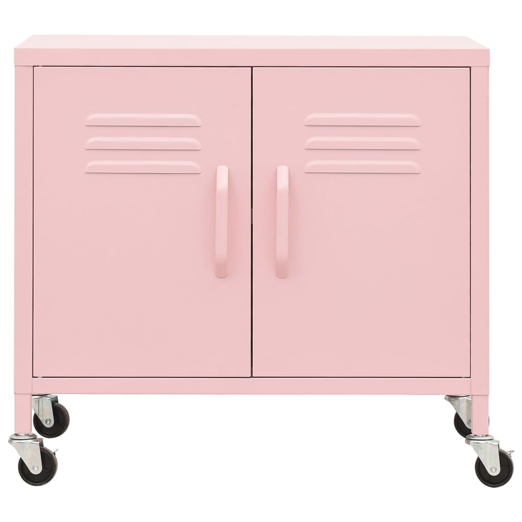 vidaXL Dulap de depozitare, roz, 60x35x56 cm, oțel
