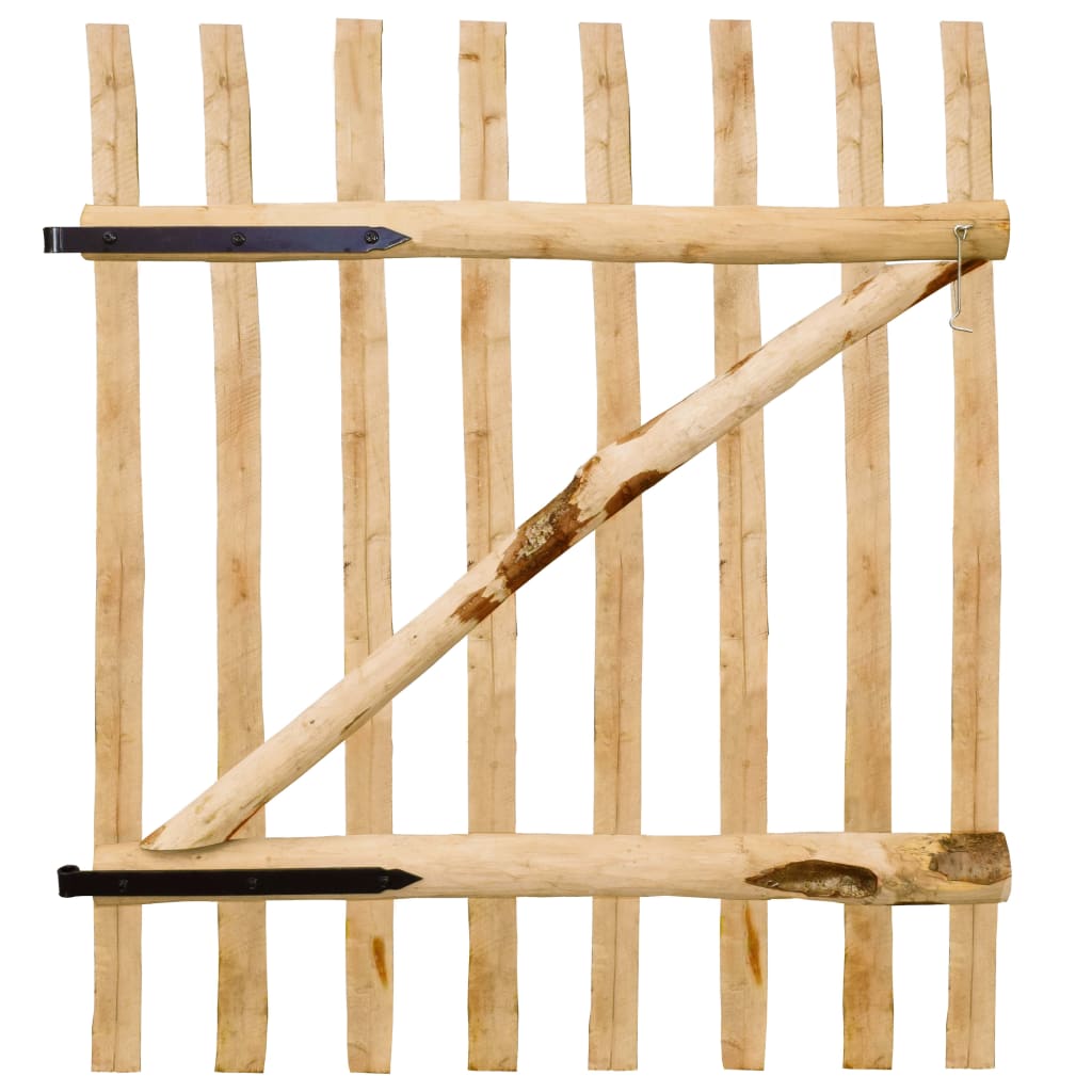 vidaXL Poartă de gard, lemn de alun 100x120 cm