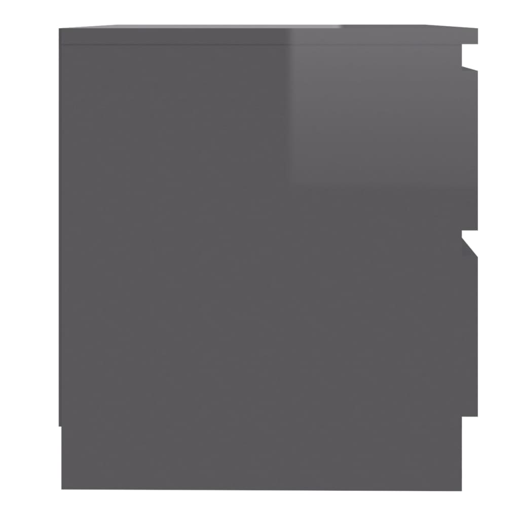 vidaXL Noptieră, gri extralucios, 50x39x43,5 cm, PAL