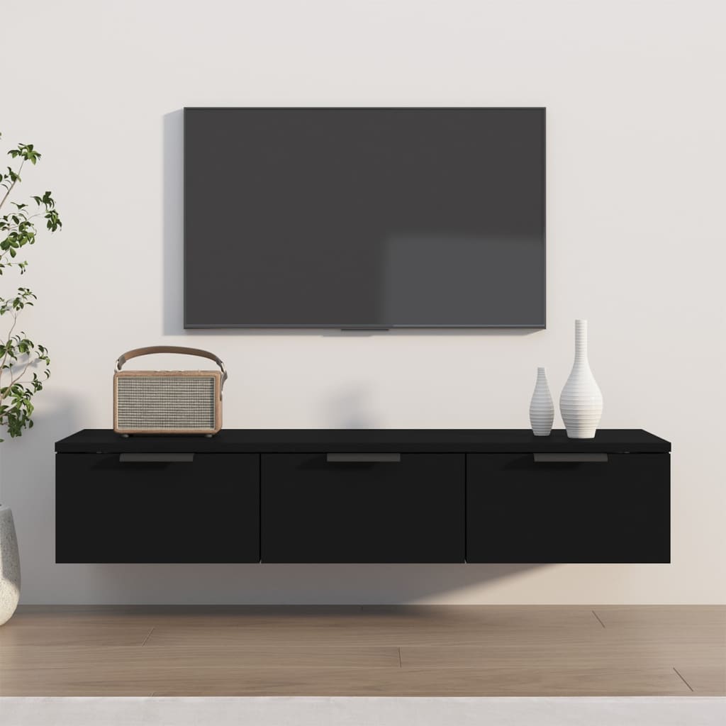 vidaXL Dulap de perete, negru, 102x30x20 cm, lemn prelucrat