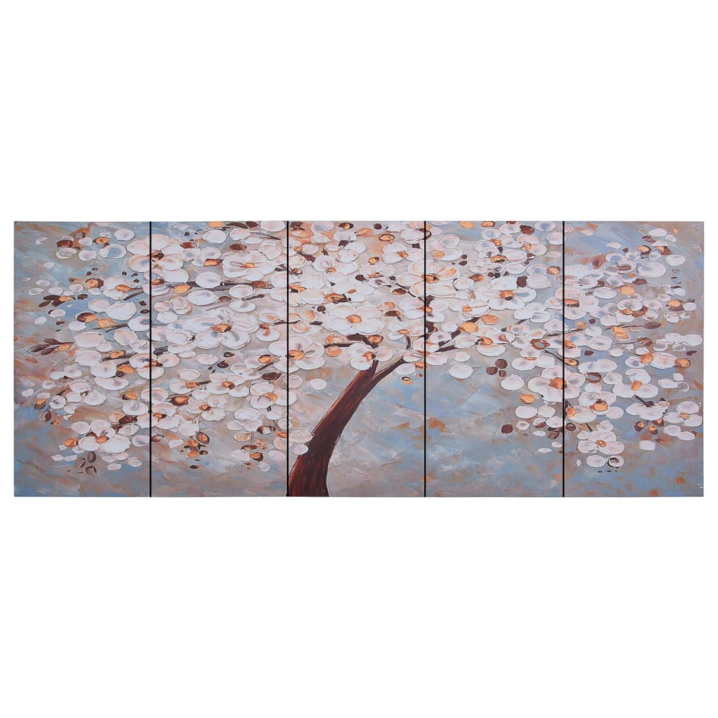 vidaXL Set tablouri din pânză, copac înflorit, multicolor, 150 x 60 cm