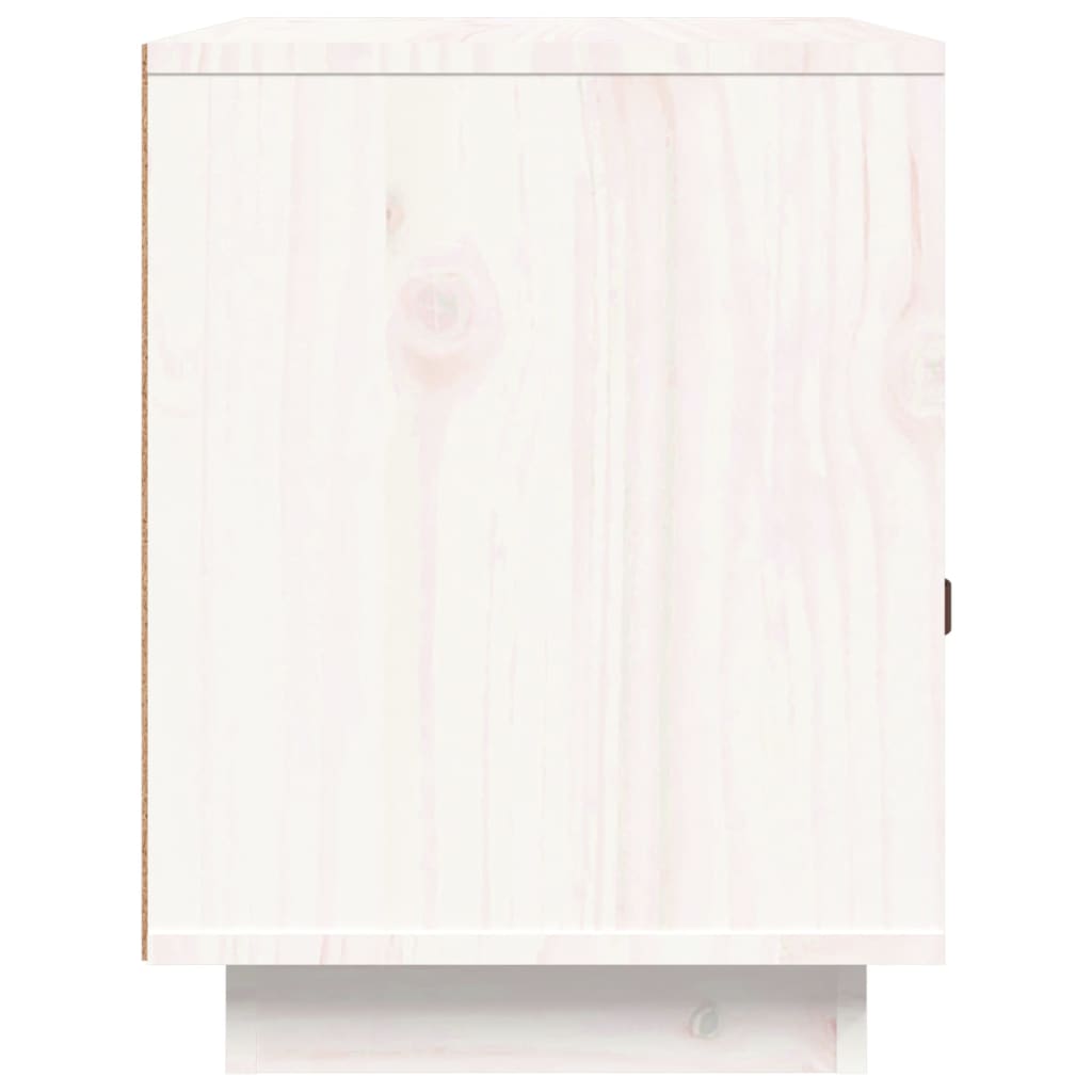 vidaXL Noptieră, alb, 40x34x45 cm, lemn masiv de pin